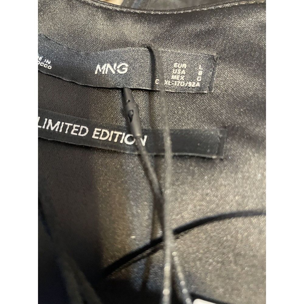 MNG Mango Women's Vestido‎ Cutie Mini Dress Size 8 NWT BLACK  Pockets Lace Up - Picture 11 of 14